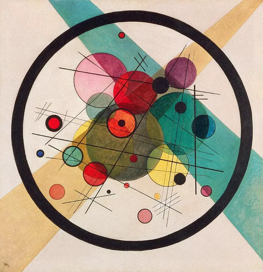 Circles in a Circle in Detail Wassily Kandinsky